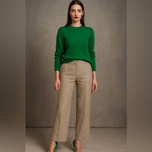 NWOT | Made in Canada | Linen Viscose | Jones New York | Wide Leg Pants in Beige